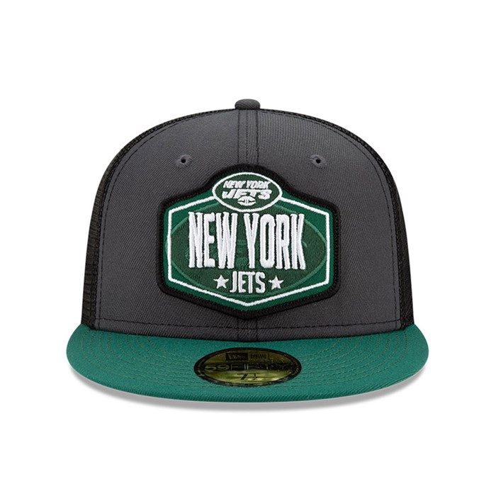 New York Jets NFL Draft 59FIFTY Lippis Harmaat - New Era Lippikset Tukkukauppa FI-149087